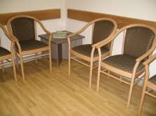 Manuela Timber Frame Arm Chairs. Beech Frame. Any Fabric Colour